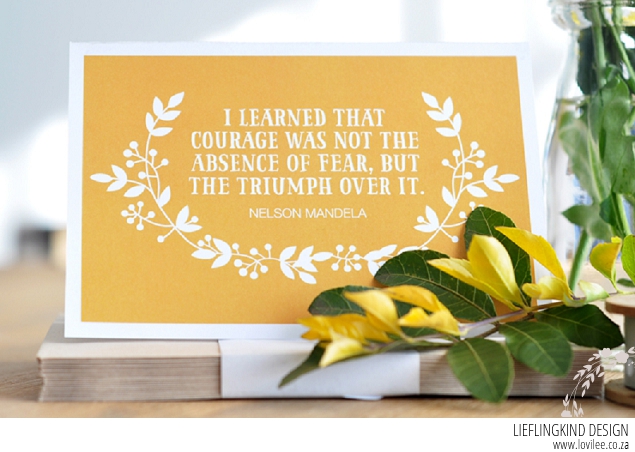 Madiba quote cards by Lieflingkind Design