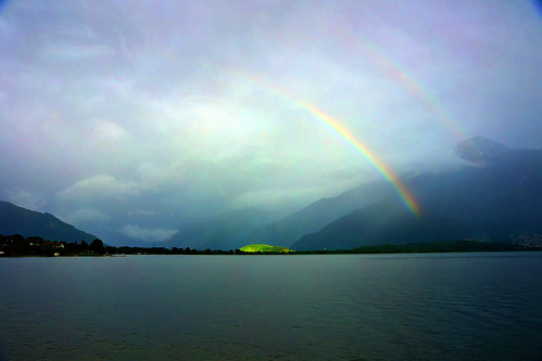 italy lake como mountains rainbow mountainlake hdr dynamicphotohdr sonyslt77v