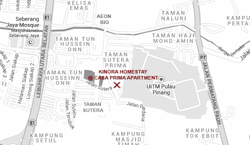 kinorahomestay map