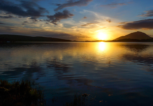 ireland sunset sea galway landscape ie tully ierland letterfrack gallway