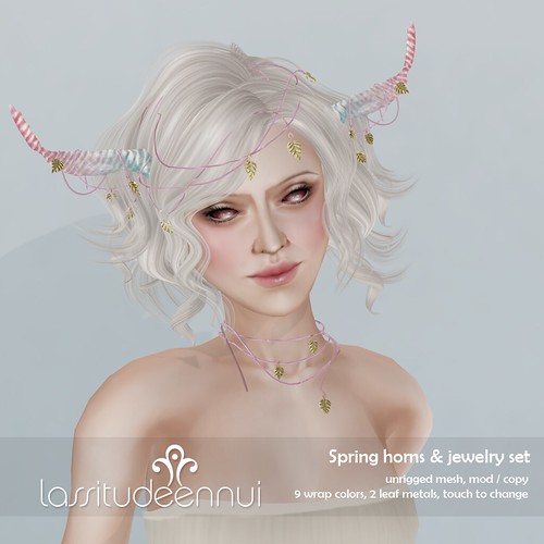 lassitude & ennui spring horns / jewelry set