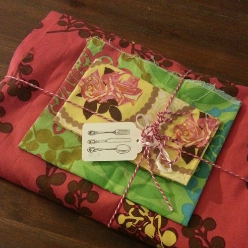 Just home from work to find my beautiful fabric from @jotickle arrived! Thanks for the extras!  Xx