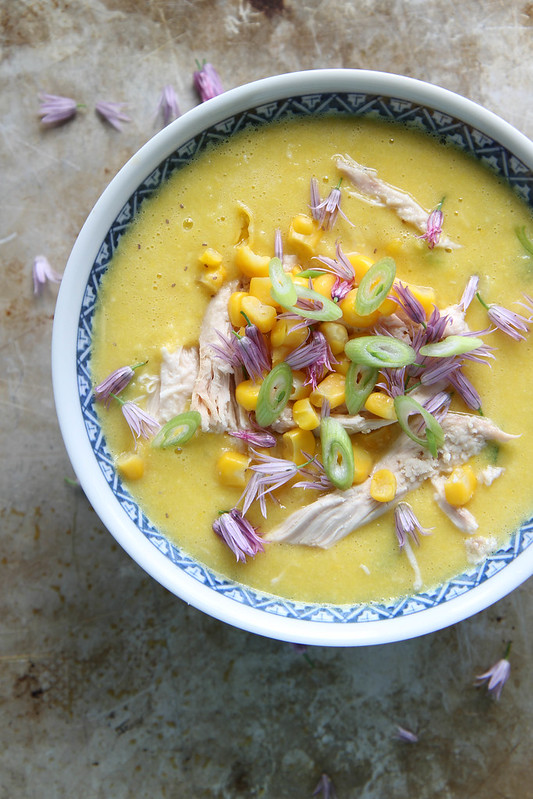 Sweet Corn and Chicken Soup