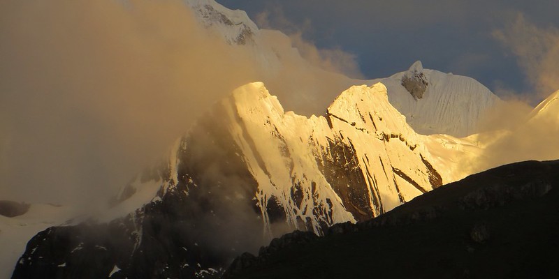 Rasac's razor-edged ridge, Cordillera Huayhuash.