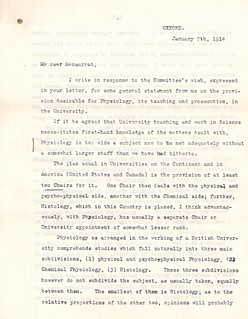 Sherrington to Monsarrat - 7 January 1914 (P5/3/9 (vi))