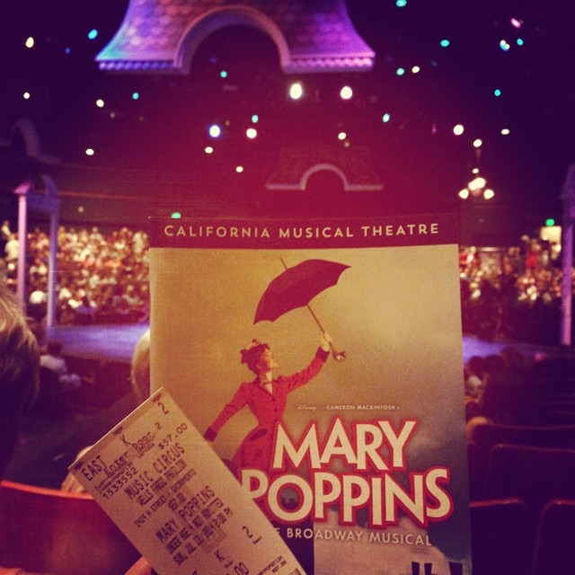 Seeing Mary Poppins at Music Circus with @daniloo and our mom! #lovemusicals
