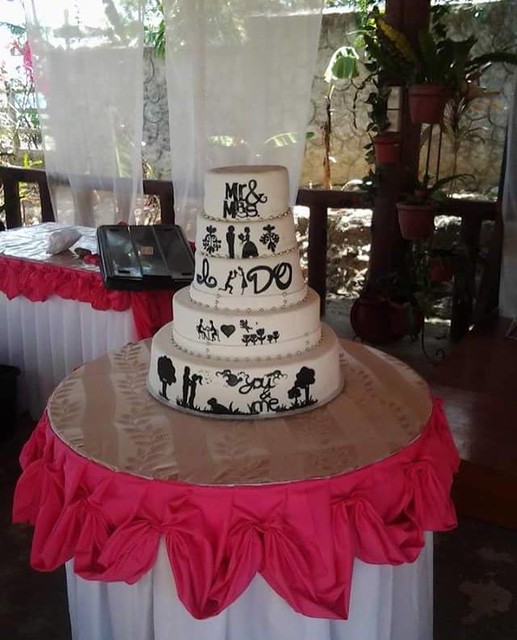 Silhouette Wedding Cake by RM Amorsolo of Cake library iloilo