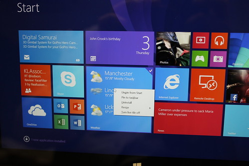Windows 8.1 Update on a Surface 2
