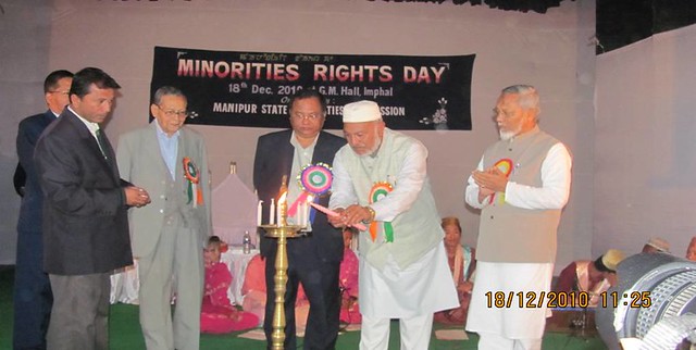 Md. Helaluddin Khan inaugurating Minorities Rights Day in 2010.