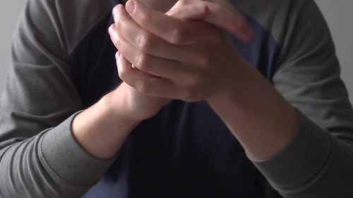 Nervous, stressing, confused, frozen, clenching hands and fists. Free HD video stock footage