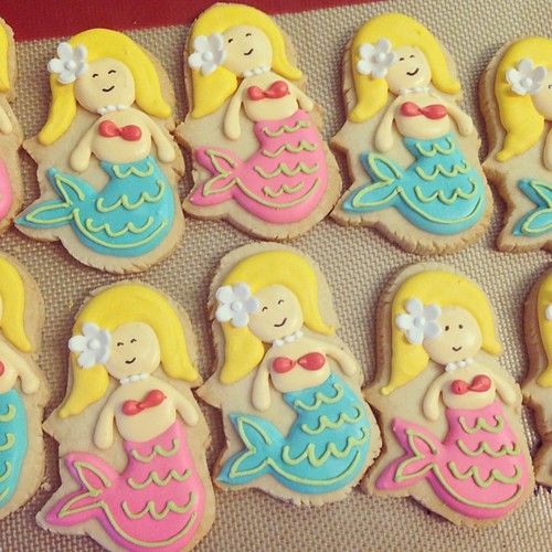 Mermaid sugar cookies #polkadotscupcakefactory