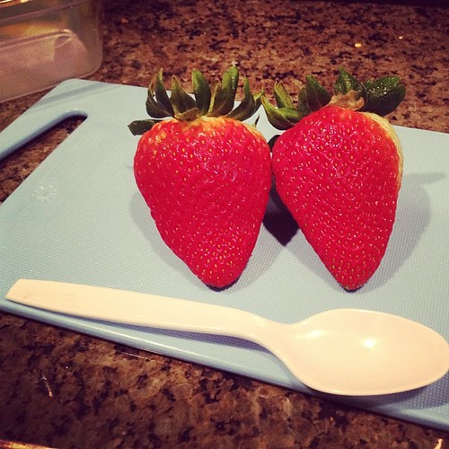 Biggest #strawberries I've ever seen! #breakfast #fruit what are u eating for breakfast?