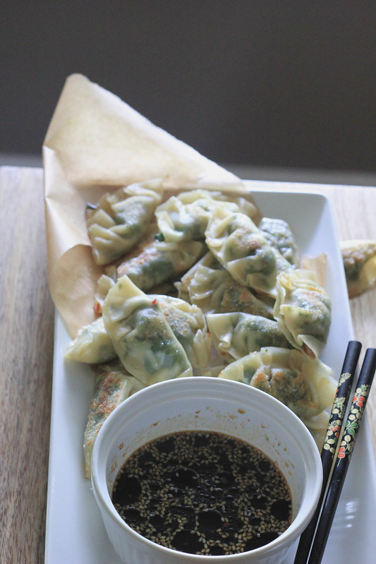 Collard Green PotStickers with Molasses Sesame Dip (1 of 1)