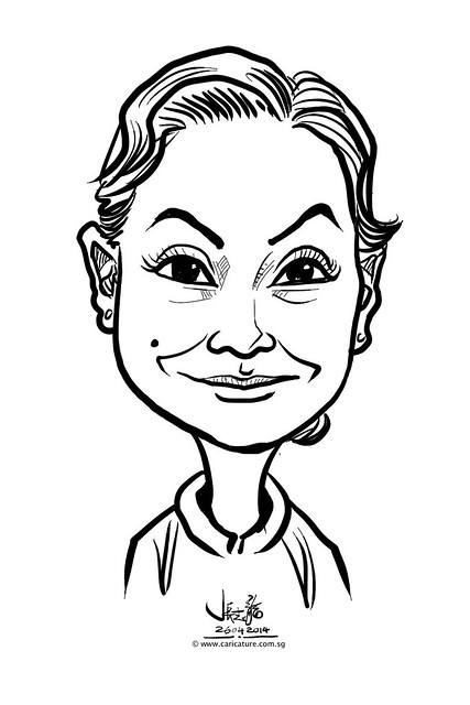 digital live caricature sketching for National Heart Centre Singapore -4