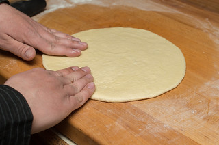 Oiling the dough
