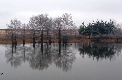 reflection oklahoma pond frost cypress asher hulincreekranch