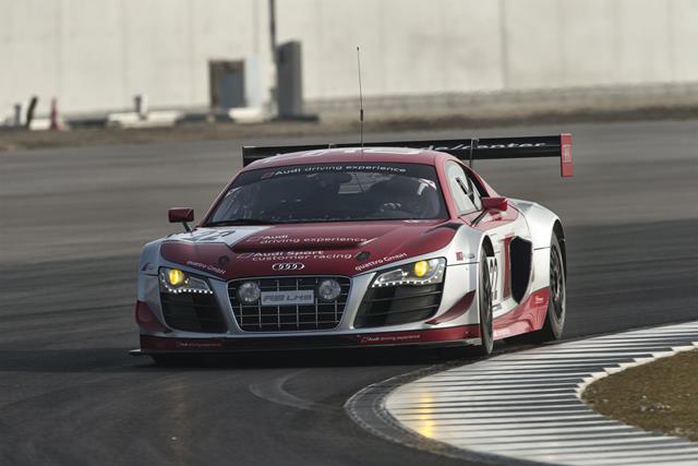 Felix Baumgartner tests the Audi R8LMS in Neuburg, Germany on March 7th, 2014 // Bernhard Spöttel / Audi / Red Bull Content Pool // P-20140307-00095 // Usage for editorial use only // Please go to www.redbullcontentpool.com for further information. //