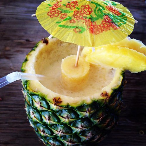 pineappledrink, pineapple, pineapple drink, drink out of pineapple, pina colada, smoothie