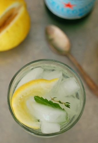Lemon Balm Simple Syrup & Lemon  Spritzer by Eve Fox, The Garden of Eating, copyright 2014