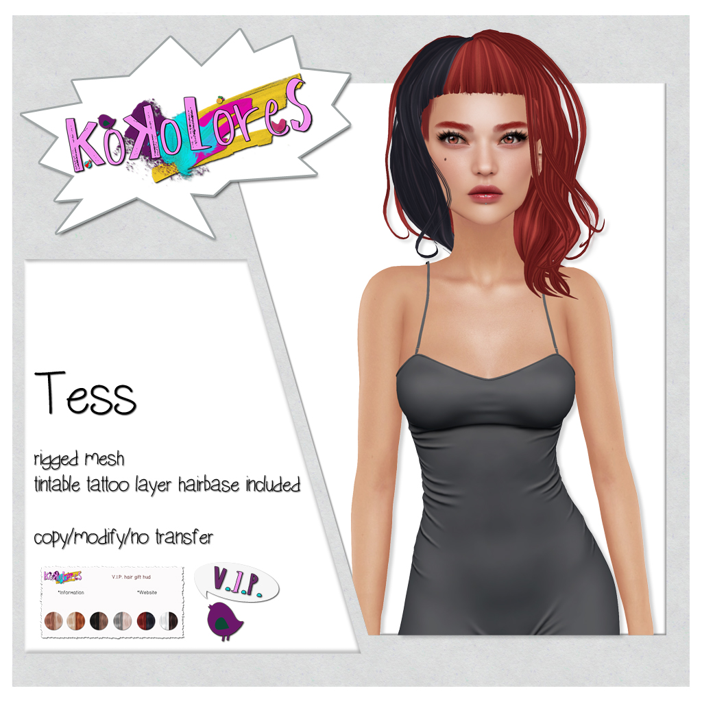 [KoKoLoReS] Hair - Tess VIP gift April 2017 - SecondLifeHub.com