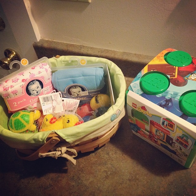 Maddy's Easter basket. (What, doesn't everyone get new colorful undies for Easter?)