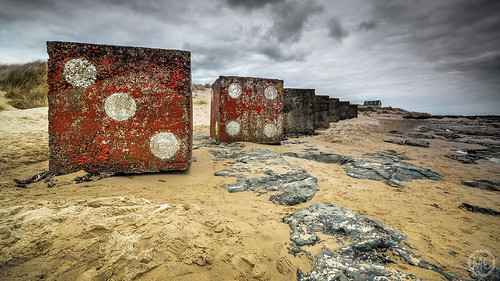 uk sea england dice art beach landscape coast nikon sigma wideangle northumberland 1020mm bamburgh defences d3100