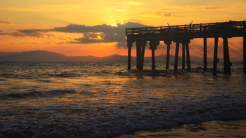 travel sunset summer hot beach water america pier costarica warm central hilton nik puntarenas