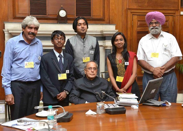 Innovators in residence with President Pranab Mukharjee