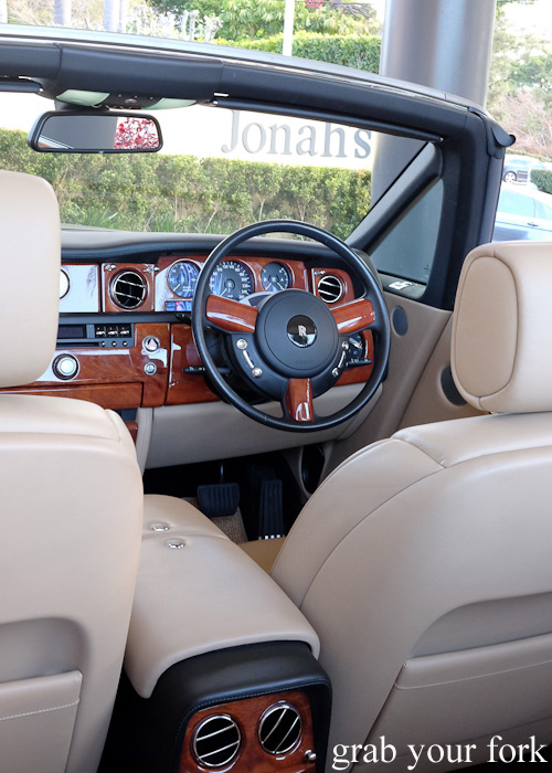 Rolls Royce Phantom Drophead leather interiors and teak wood panelling