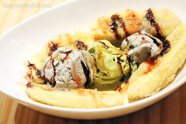 Banana Tempura with Homemade Japanese Ice Cream (P330)