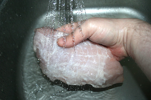 13 - Fleisch waschen / Wash meat