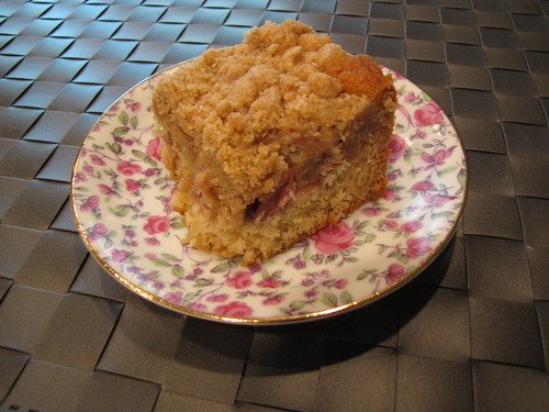 Rhubarb Crumble Coffee Cake