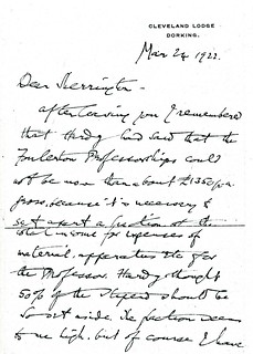 Jeans to Sherrington - 24 March 1922 (I-2-129 (i))