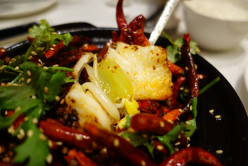 Shisen Hanten's 水煮魚 Stewed fish fillet in super-hot Szechwan pepper sauce - extra spicy version!