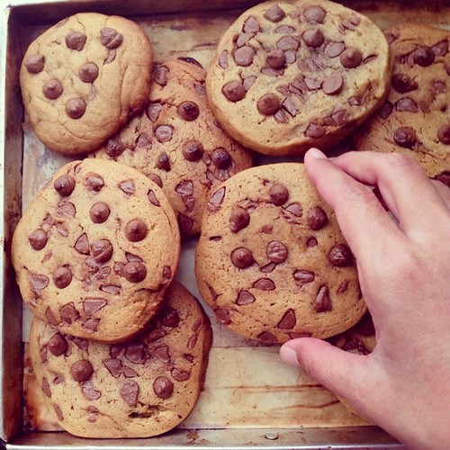 Giant #cookies. Just out. #food #baking #chocolate