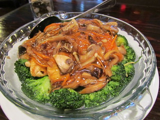 Three Mushroom Romance with Tofu and Broccoli at Panz Veggie