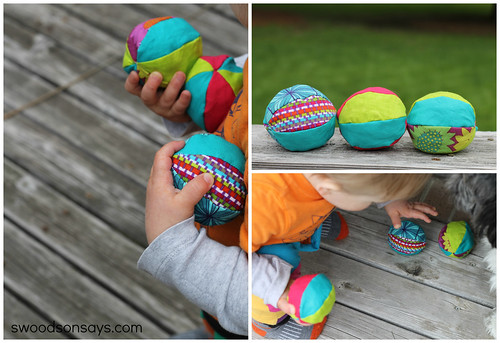 Toddler Juggling Balls - Fabric Scrap Buster- Swoodson Says