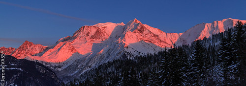 winter snow france alps alpes sunrise hiver neige montblanc panoramique couchezdesoleil