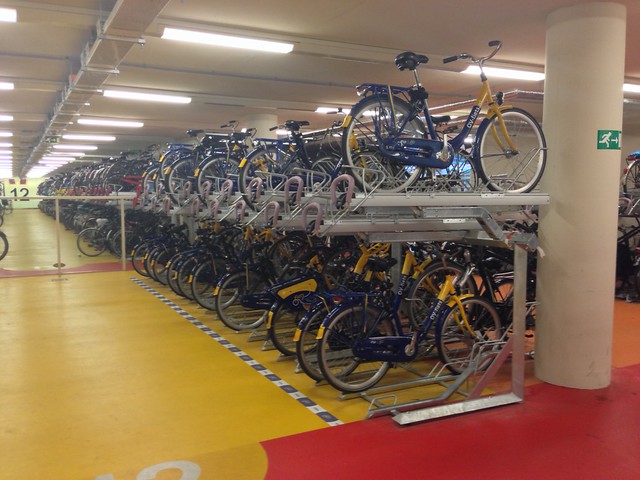 OV-fiets bike-share bikes at Rotterdam Centraal