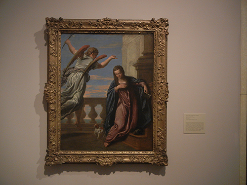 DSCN1168 _ The Annunciation, c 1585, workshop of Paolo Caliari, called Paolo Veronese, Blanton Museum, Austin