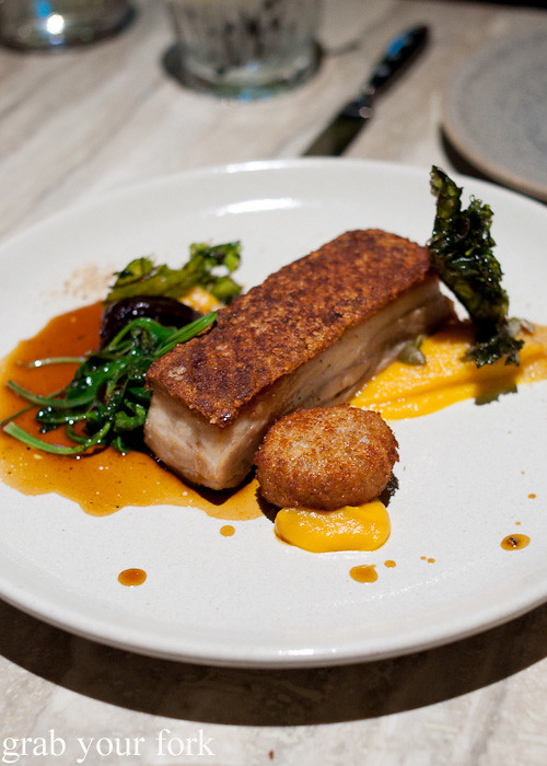 Pork belly with crackling at Swine and Co, Sydney
