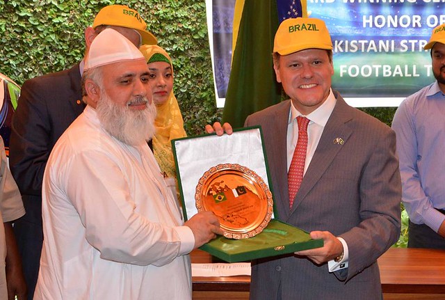 Brazil embassy in Pakistan honours street football players