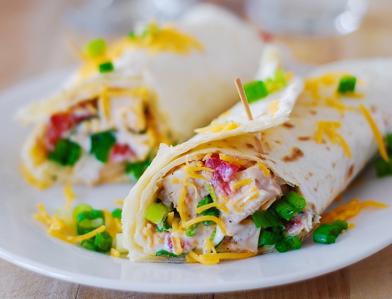 Mexican chicken wraps