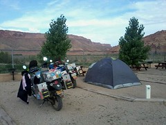 Tent camp site the Moab Valley RV Resort and Campground in Utah