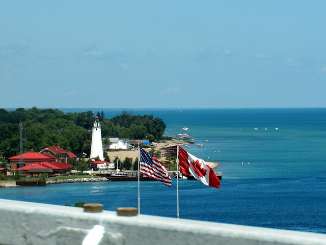 Lighthouse on Blue Water Bridge