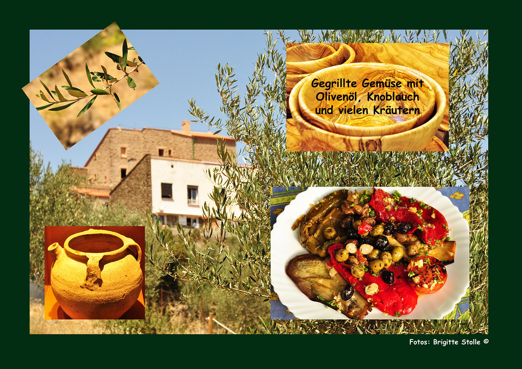 Olive Olivenöl Olivenbaum Gemüse grillen gegrilltes Grillgemüse Kräuter ätherische würzige mediterran Knoblauch Rezept vegetarisch Brigitte Stolle