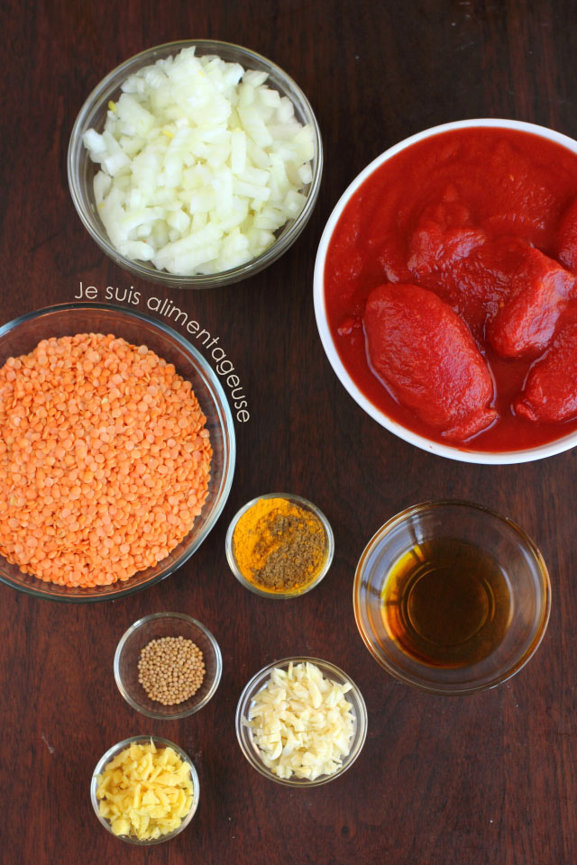 Spiced Tomato Red Lentils | Je suis alimentageuse #vegan #lentils 