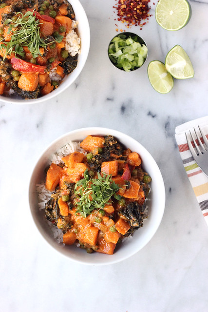 30-Minute Sweet Potato and Kale Coconut Curry {Gluten-free and Vegan}