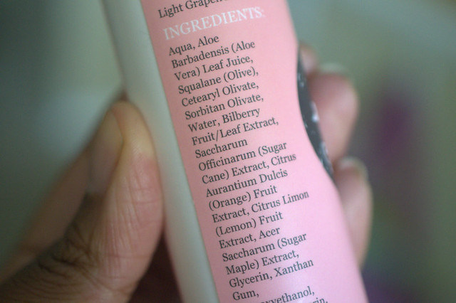 My Beauty Bunny moisturizer ingredients
