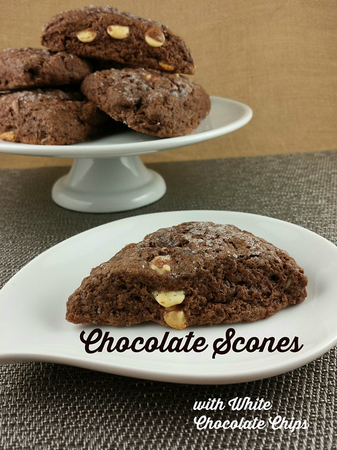 Chocolate Scones with White Chocolate Chips